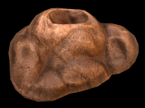 Pile Of Earth Stylized Archaeological Excavation Treasures 3D Model