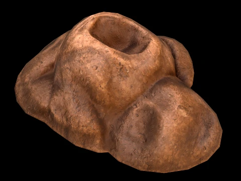 Pile Of Earth Stylized Archaeological Excavation Treasures 3D Model