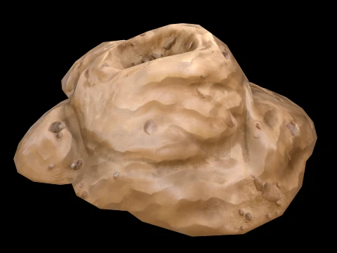 Pile Of Earth Stylized Archaeological Excavation Treasures 3D Model