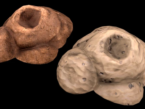 Pile Of Earth Stylized Archaeological Excavation Treasures 3D Model