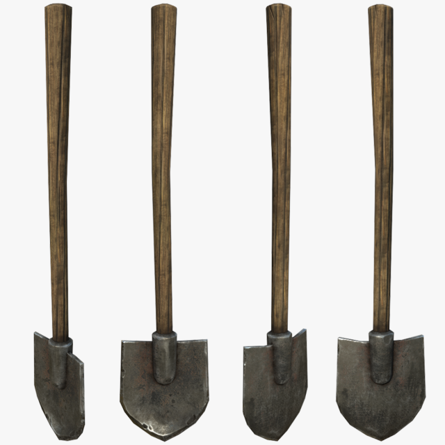 shovel Modello 3D .c4d .max .obj .3ds .fbx .stl .blend 