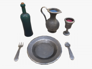 stylaized dishes 3D Model