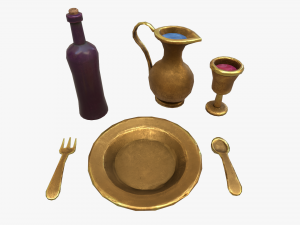 stylaized dishes 3D Model