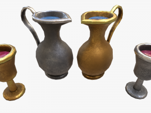 stylaized dishes 3D Model