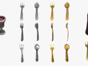 stylaized dishes 3D Model