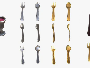 stylaized dishes 3D Model