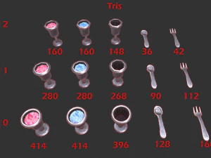 stylaized dishes 3D Model