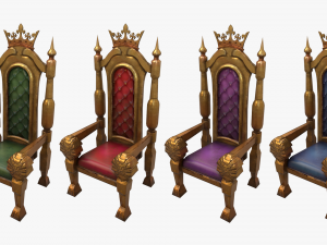 stylized throne Modelo 3D