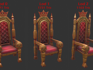 stylized throne Modelo 3D