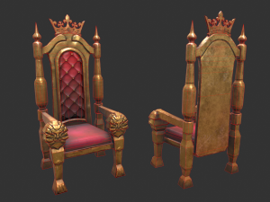 stylized throne Modelo 3D
