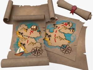 treasure map 3D Model