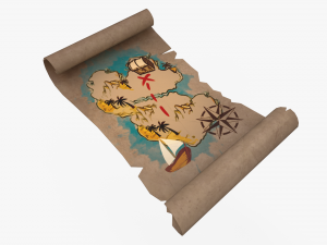 treasure map 3D मॉडल