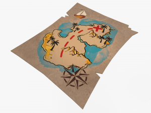 treasure map 3D मॉडल