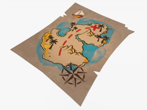 treasure map 3D Model