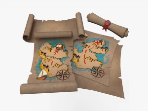 treasure map 3D Model