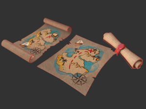 treasure map 3D मॉडल