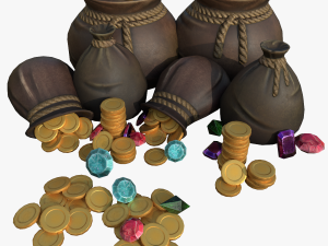 bag of coins 3D Model