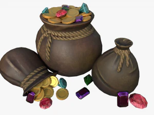 bag of coins 3D Model
