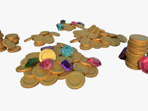 bag of coins 3D Model