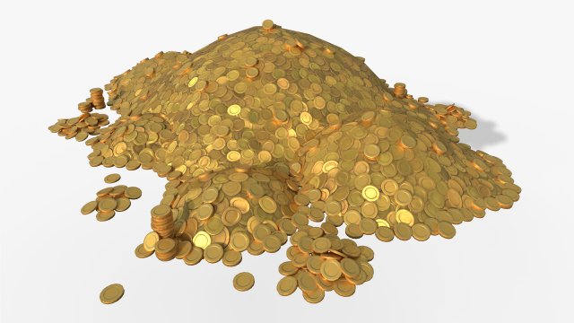 Pile of gold Modelo 3D .c4d .max .obj .3ds .fbx .stl .blend 