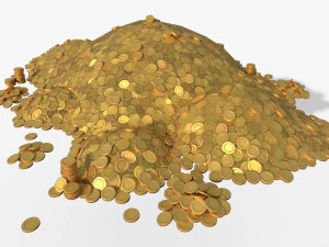 Tumpukan emas Model 3D
