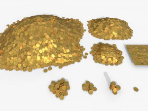 Pile of gold 3D Model