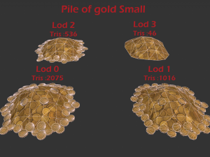 Pile of gold Modelo 3D