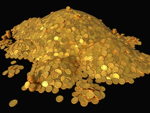 Pile of gold 3D Model