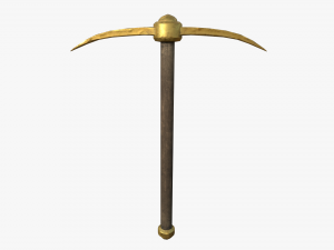 golden pickaxe Modelo 3D