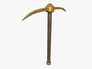 golden pickaxe Modelo 3D
