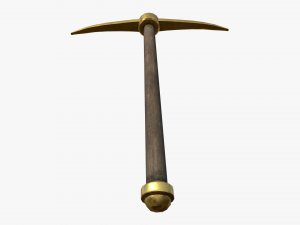 golden pickaxe Modelo 3D
