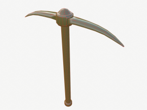 golden pickaxe Modelo 3D