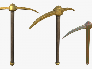 golden pickaxe Modelo 3D