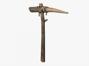 wooden pickaxe 3D Model
