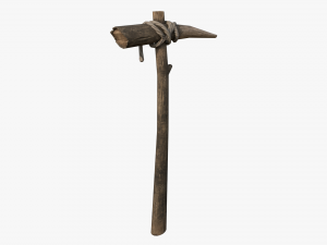 wooden pickaxe 3D Model