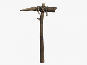 wooden pickaxe 3D Model