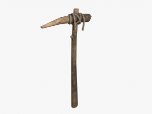 wooden pickaxe 3D Model