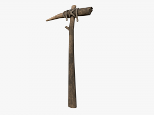 wooden pickaxe 3D Model