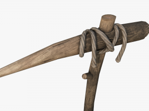 wooden pickaxe 3D Model