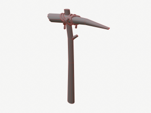wooden pickaxe 3D Model