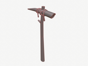 wooden pickaxe 3D Model