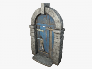 medieval wooden door 3D मॉडल