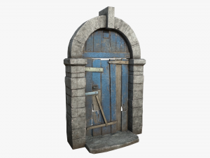 medieval wooden door 3D Model