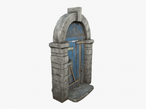 medieval wooden door 3D Model
