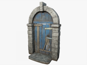 medieval wooden door 3D Model
