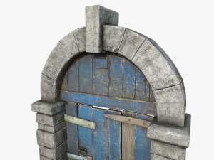 medieval wooden door 3D Model