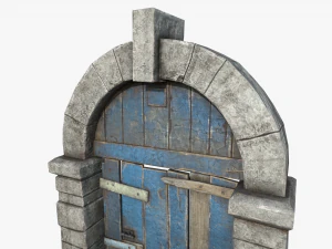 medieval wooden door 3D Model