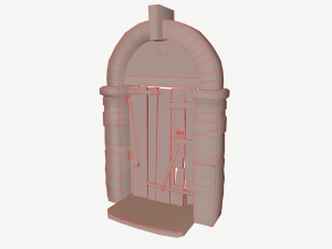 medieval wooden door 3D Model
