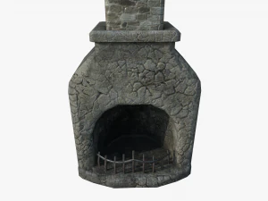 medieval fireplace 3D Model