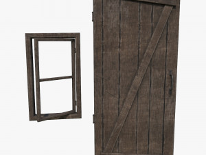 medieval door and window 3D मॉडल